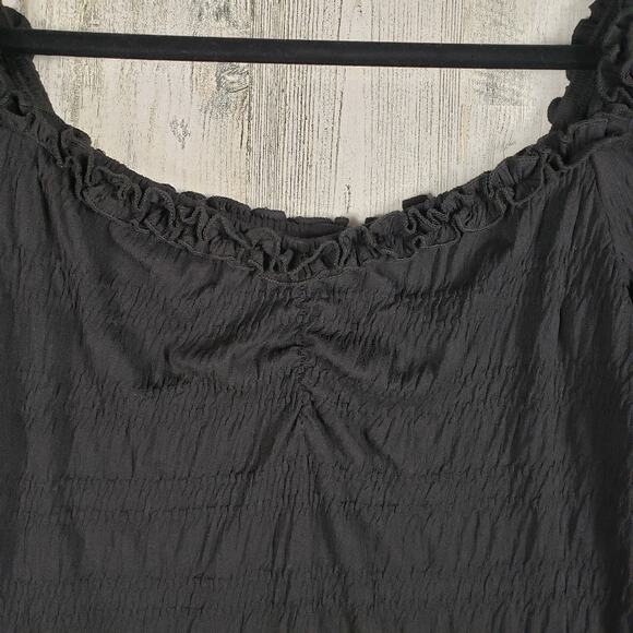 NWT Speechless Black Pucker Sweetheart Knit Short Sleeve Dress Women's Medium - Picture 3 of 12